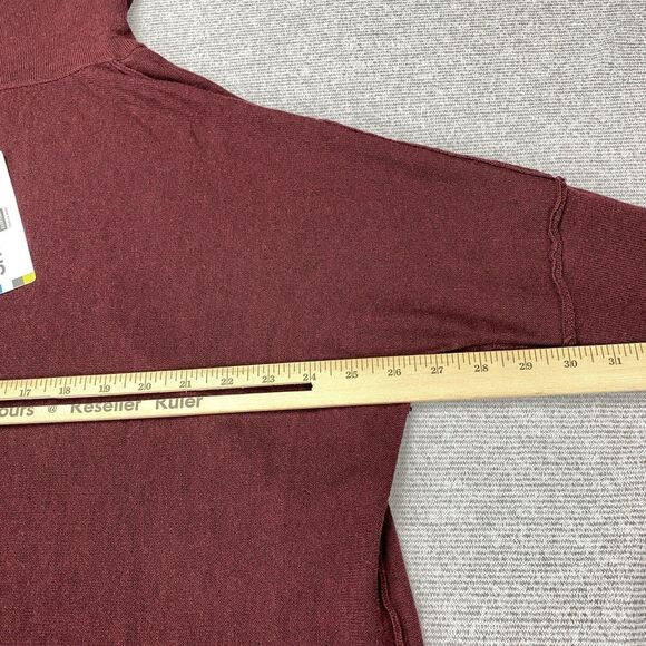 Smartwool Edgewood Poncho Sweater Black Cherry Heather Women's Size M MSRP: $120 - Picture 11 of 16